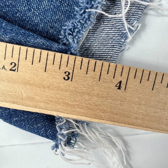 J Brand Jean Shorts Women 29 Libra Mid Rise Blue Distressed Cut Off Denim Cotton - Picture 13 of 15